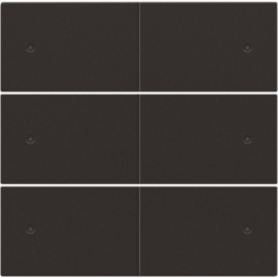 Afwerkingsset 6-voudige drukknop 24V + LED Dark Brown 124-60150