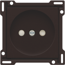 Centraalplaat Stopcontact 21mm zonder aarding Dark Brown 124-66501