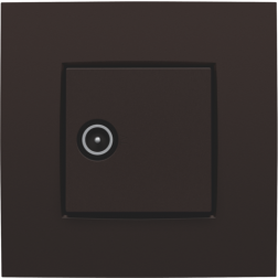 Centraalplaat TV Coax Dark Brown 124-69101