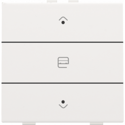 Home Control Zesvoudige Drukknop + LED White Coated 154-52033