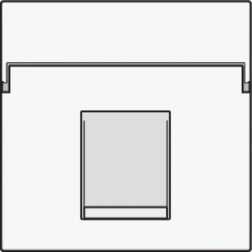 Centraalplaat Data 1x RJ White Coated 154-65100