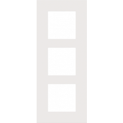 Afdekplaat 3-voudig 60mm White Coated 154-76300