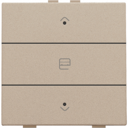 Home Control Zesvoudige Drukknop + LED Champagne Coated 157-52033