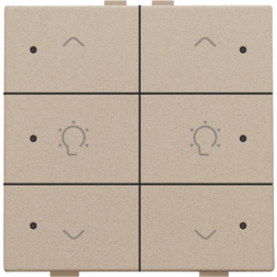 Home Control Dubbele Dimbediening + LED Champagne Coated 157-52046