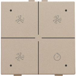 Home Control Ventilatie + LED Champagne Coated 157-52054