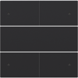 Set 4-voudige drukknop 24V + LED Black Coated 161-40150