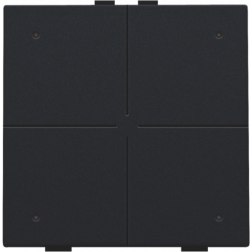 Home Control Viervoudige Drukknop + LED Black Coated 161-52004