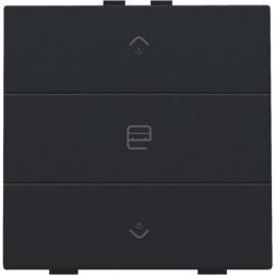 Home Control Zesvoudige Drukknop + LED Black Coated 161-52033