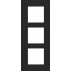 Afdekplaat 3-voudig 60mm Black Coated 161-76300