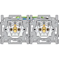 Sokkel Dubbel Stopcontact 28,5mm  170-38701