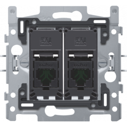 Inbouwraam 2 x RJ45 UTP CAT5E klauw  170-65152