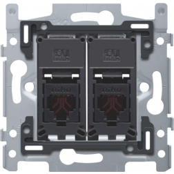 Inbouwraam 2 x RJ11 UTP schroef  170-65214