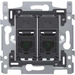 Inbouwraam 2 x RJ45 UTP CAT5E schroef  170-65252