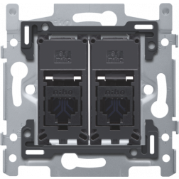Inbouwraam 2 x RJ45 UTP CAT6 schroef  170-65262