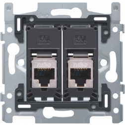 Inbouwraam 2 x RJ45 STP CAT6 schroef  170-65267