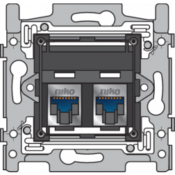 Inbouwraam 2 x RJ45 STP CAT6 schroef  170-65367