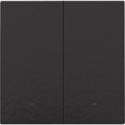 Set tweevoudige drukknop voor slimme schakelaar met feedback Piano Black Coated 200-32004