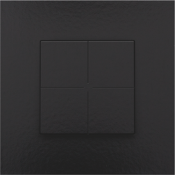 Home Control Viervoudige Drukknop Piano Black Coated 200-51004