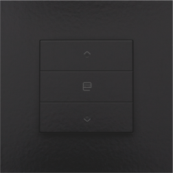 Home Control Zesvoudige Drukknop + LED Piano Black Coated 200-52033
