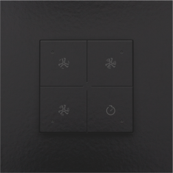 Home Control Ventilatie + LED Piano Black Coated 200-52054