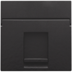 Centraalplaat Data 1x RJ Piano Black Coated 200-65100