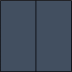 Set tweevoudige drukknop voor slimme schakelaar Alu Grey Coated 220-31004