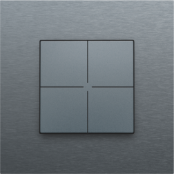Home Control Viervoudige Drukknop Alu Grey Coated 220-51004