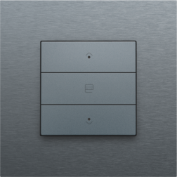 Home Control Zesvoudige Drukknop + LED Alu Grey Coated 220-52033