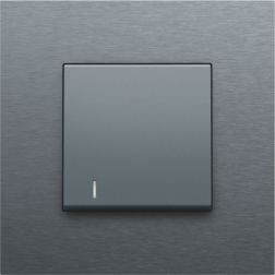 Toets met lens Alu Grey Coated 220-60005