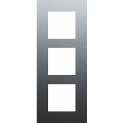 Afdekplaat 3-voudig 60mm Alu Grey Coated 220-76300