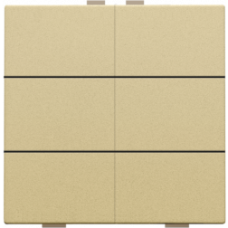 Home Control Zesvoudige Drukknop Alu Gold Coated 221-51006