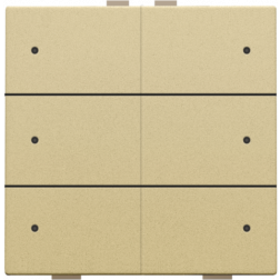 Home Control Zesvoudige Drukknop + LED Alu Gold Coated 221-52006