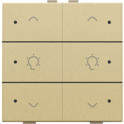 Home Control Dubbele Dimbediening + LED Alu Gold Coated 221-52046