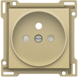 Centraalplaat stopcontact 21mm Alu Gold Coated 221-66101