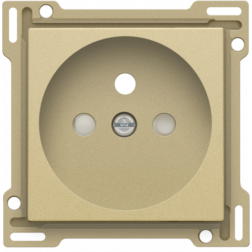 Centraalplaat Stopcontact 28,5mm Alu Gold Coated 221-66601
