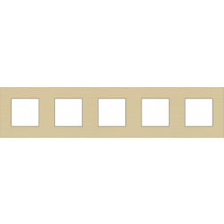 Afdekplaat 5-voudig 71mm Alu Gold Coated 221-76005