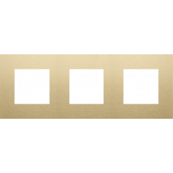 Afdekplaat 3-voudig 71mm Alu Gold Coated 221-76700