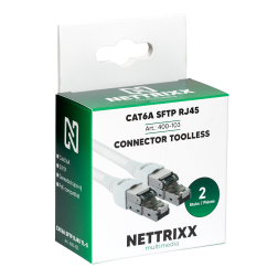 CAT6A STP RJ45 connector Toolless - 2 stuks 
