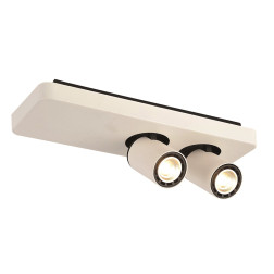 Plafondlamp GU10 2x4,5w B/W/W dimbaar