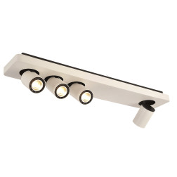 Plafondlamp GU10 4x4,5w B/W/W dimbaar
