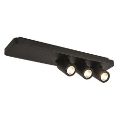 Plafondlamp GU10 3x4,5w B/B/B dimbaar