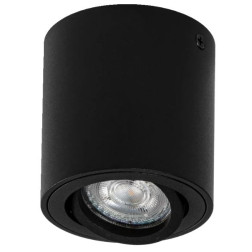Opbouwspot rond GU10 ZWART