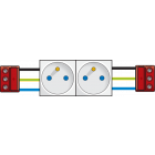06-002-20-Contactdoos 2P+A 45 x 45 Dubbel  06-002-20-Niko