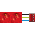 06-012-2 x Contactdoos 2P+A 45 x 45/Sleutel  06-012-Niko