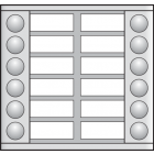 10-112-01-Uitbreiding 2X6 drukknop  10-112-01-Niko