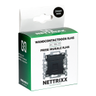 NTX100113-Wandcontactdoos RJ45 ZWART Niko-compatibel-Nettrixx Multimedia