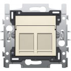 100-65152-2 x RJ45 UTP CAT5E Creme 100-65152-Niko
