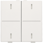 101-00033-Toets 2X met lens White 101-00033-Niko