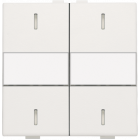 101-00038-Toets 2X met lens en tekstvenster White 101-00038-Niko