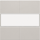 102-40250-Set 4-voudige drukknop 24V + tekstveld Light Grey 102-40250-Niko